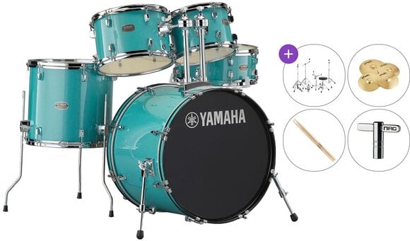 Drumkit Yamaha RDP0F5TQG Rydeen Standard SET Turquoise Glitter Drumkit - 1