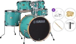 Zestaw perkusji akustycznej Yamaha SBP0F5 Stage Custom Standard SET Matte Surf Green Zestaw perkusji akustycznej