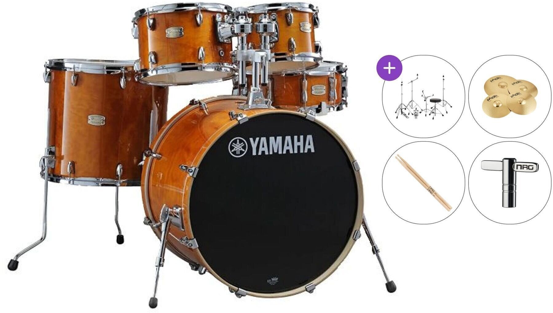 Akustik-Drumset Yamaha SBP0F5HA Standard SET Honey Amber Akustik-Drumset