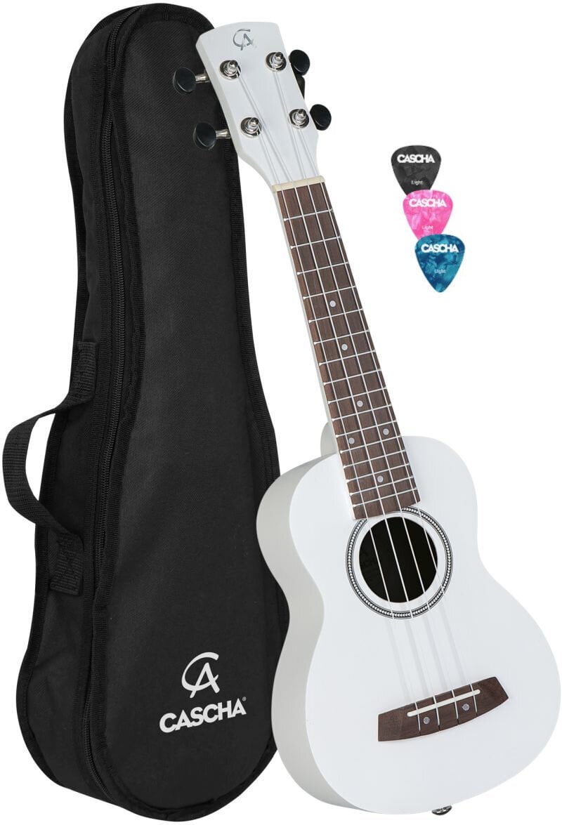 Soprano Ukulele Cascha HH 3967 White Soprano Ukulele