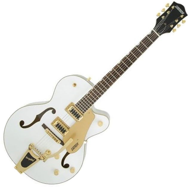 Halvakustisk gitarr Gretsch G5420TG Electromatic with Bigsby White/Gold