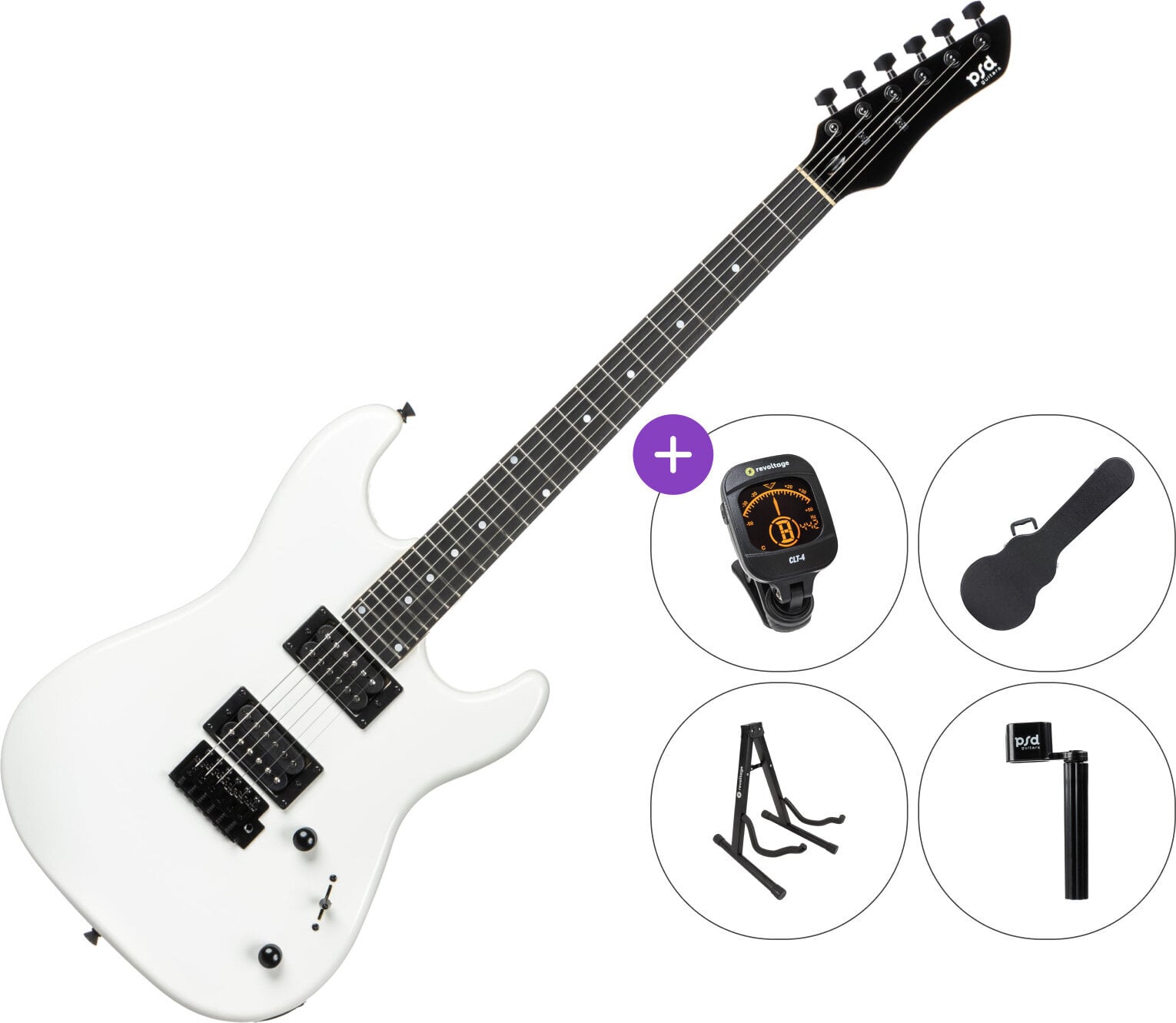Electric guitar PSD Guitars SPS-100 SET 2 White Electric guitar