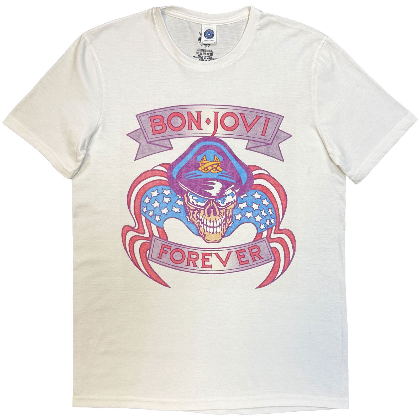 Tricou Bon Jovi The Brotherhood (Back Print) White S Tricou