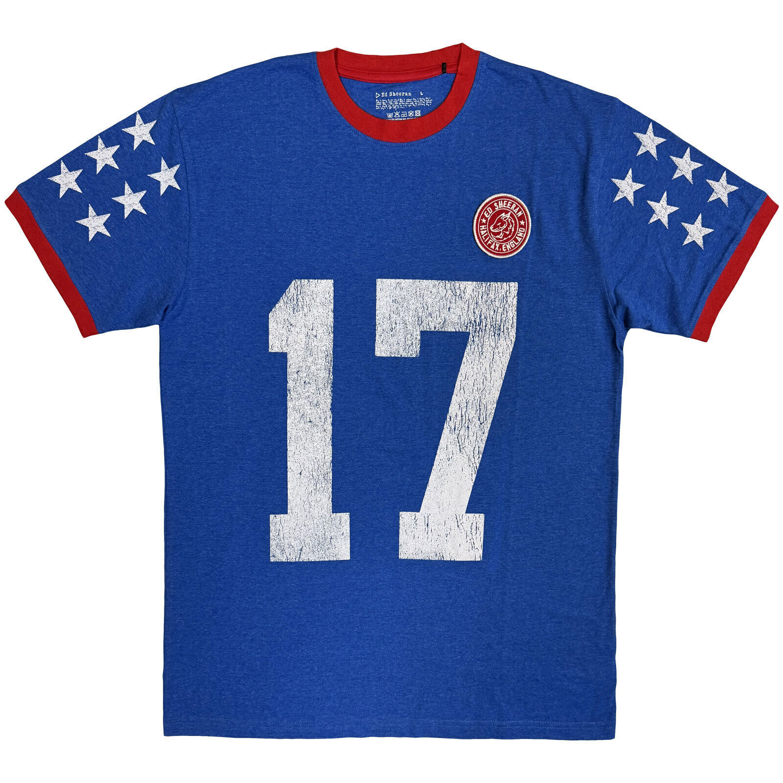 Shirt Ed Sheeran Play 17 (Sleeve Print) Blue M Shirt