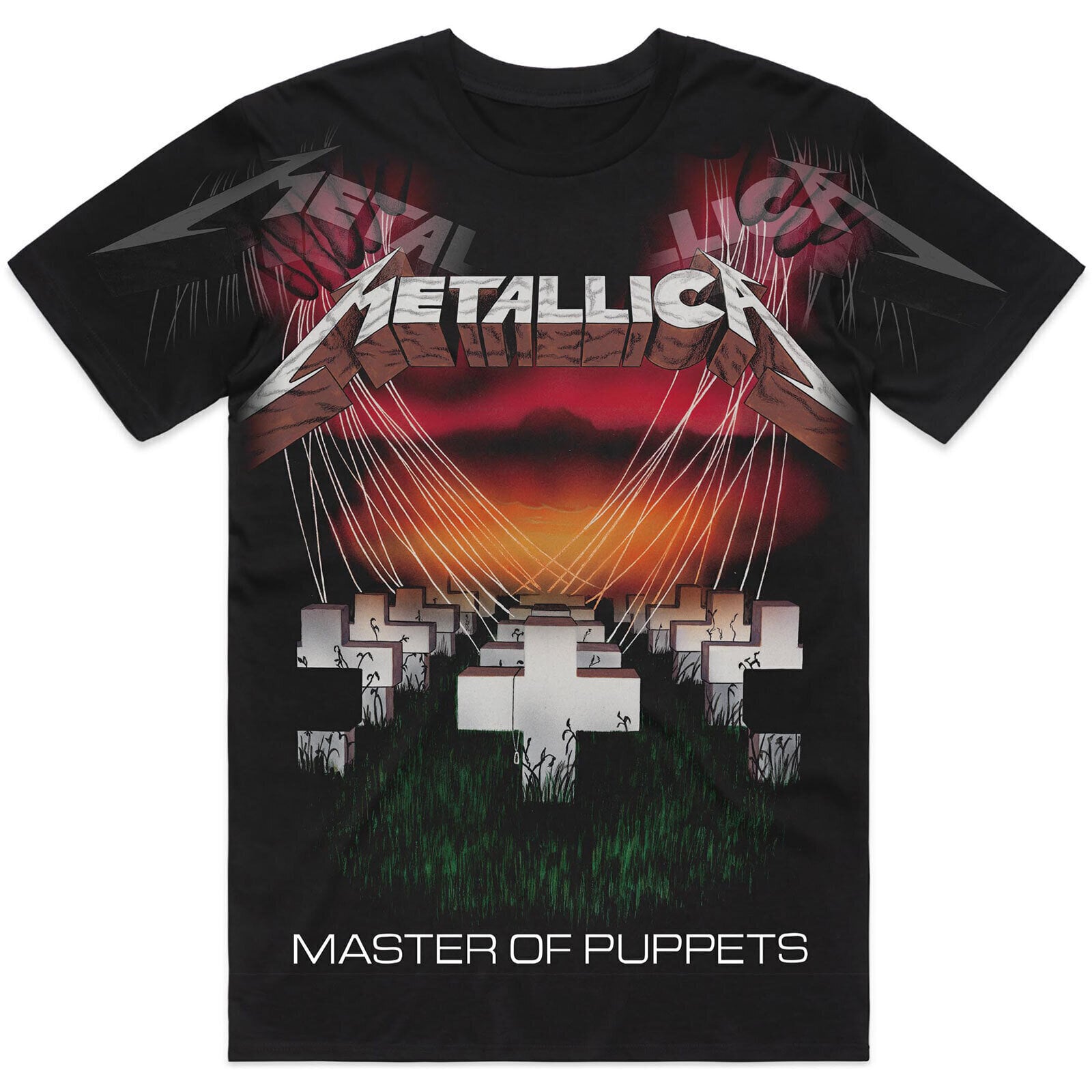 T-shirt Metallica Master Of Puppets Jumbo (Back Print) Black XL T-shirt