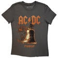AC/DC Bell Lightning EU Tour '25 (Back Print & Ex-Tour) Charcoal Grey L Ladies T-Shirt