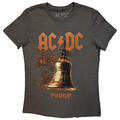 AC/DC Bell Lightning EU Tour '25 (Back Print & Ex-Tour) Charcoal Grey M Dame Skjorte
