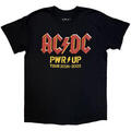 AC/DC PWR-UP Logo World Tour '24-'25 (Back Print & Ex-Tour) Black M Maglietta