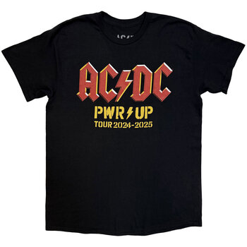 Tričko AC/DC PWR-UP Logo World Tour '24-'25 (Back Print & Ex-Tour) Black 2XL Tričko - 1