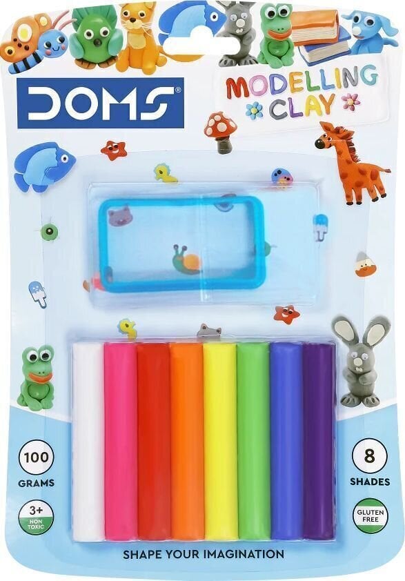 Argilă de modelare pentru copii DOMS N80568 Argilă de modelare pentru copii Mix 8 x 100 g