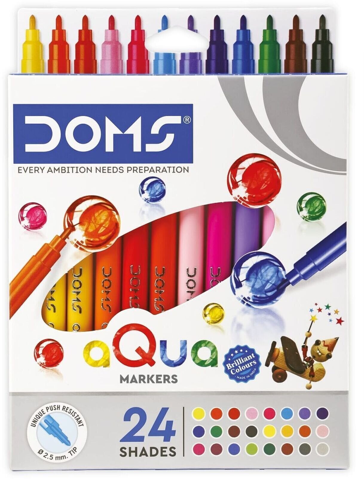 Pisak akwarelowy DOMS N80611 Wkład do pióra Mix 24 szt.