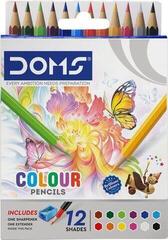 Crayon de couleur DOMS N80422 Coffret crayons de couleur 12 pcs + Sharpener
