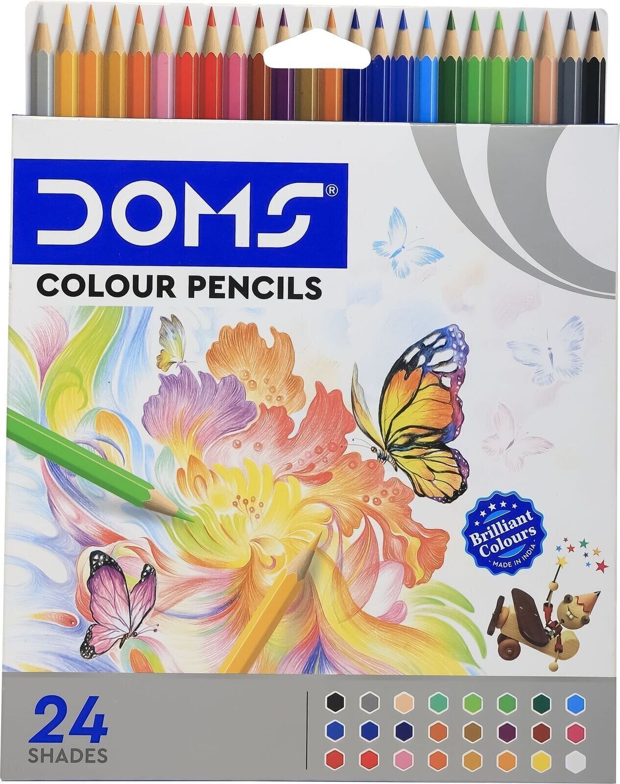 Crayon de couleur DOMS N80440 Coffret crayons de couleur 24 pcs