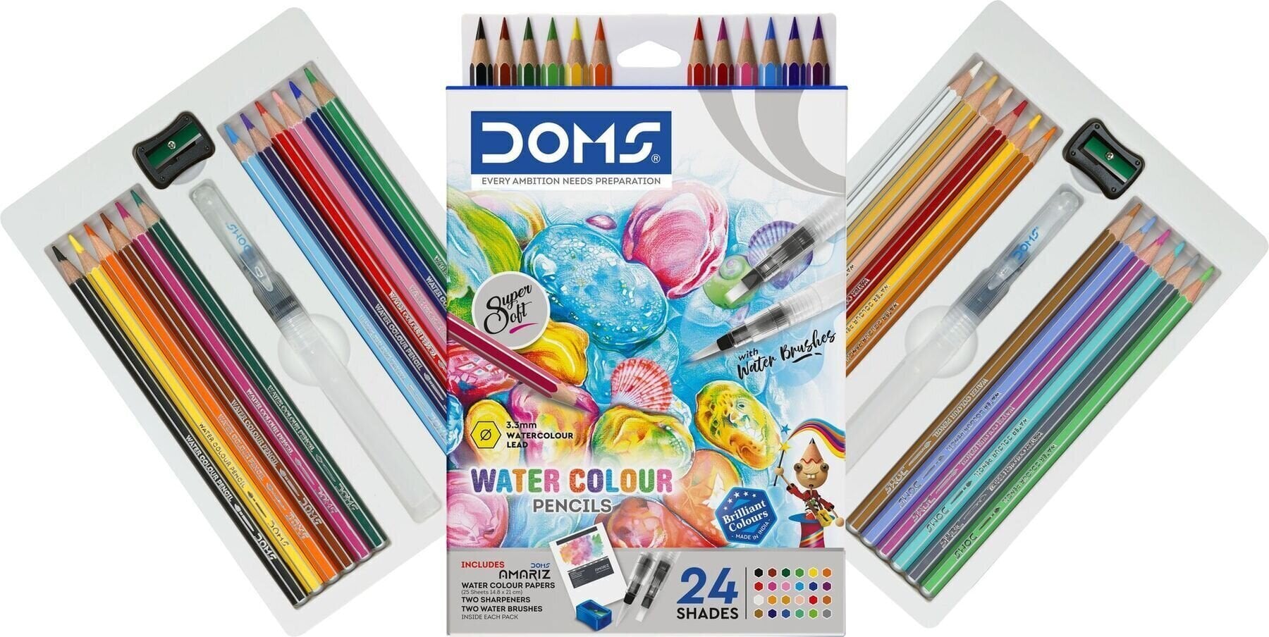 Crayon aquarelle DOMS N80449 Coffret crayons aquarelle 24 pcs