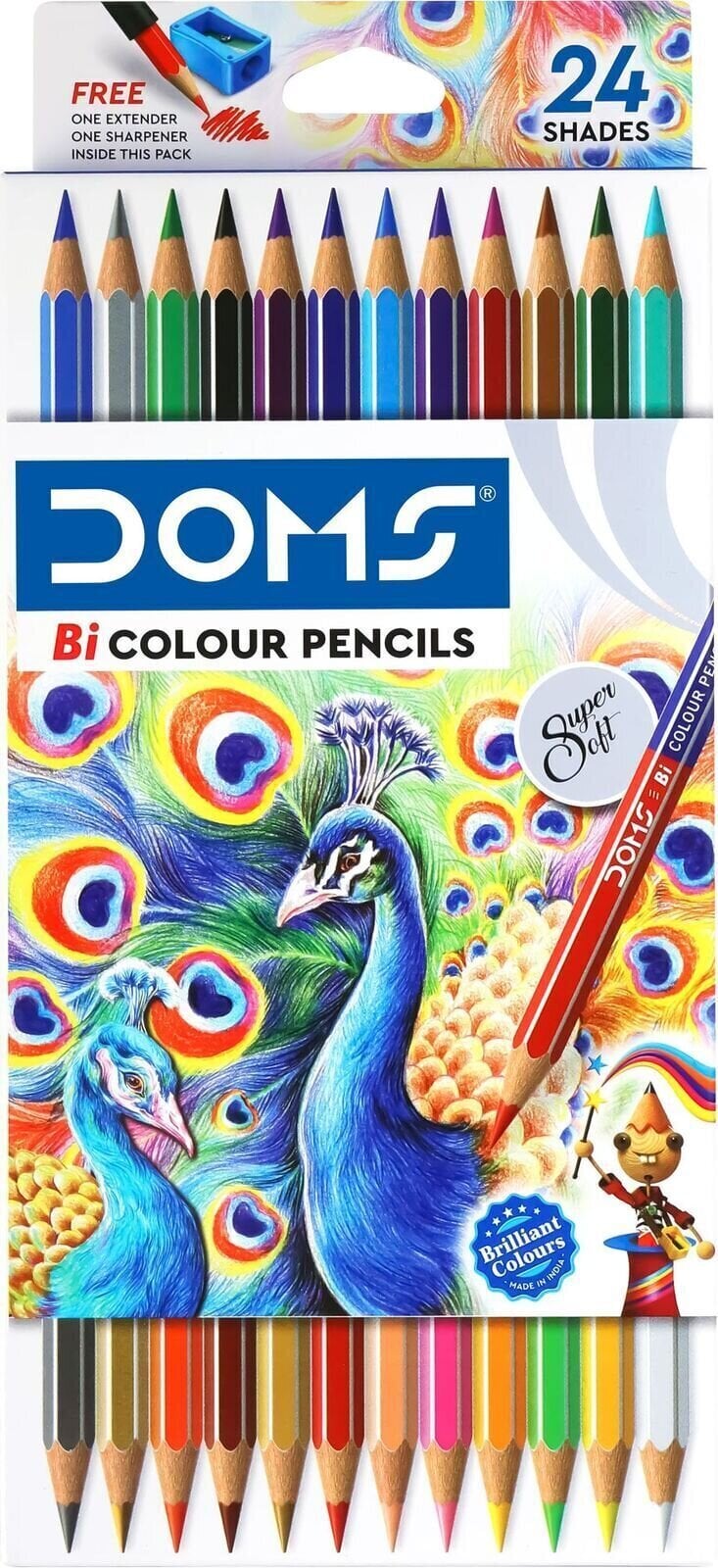 Crayon de couleur DOMS N80455 Coffret crayons de couleur 24 pcs