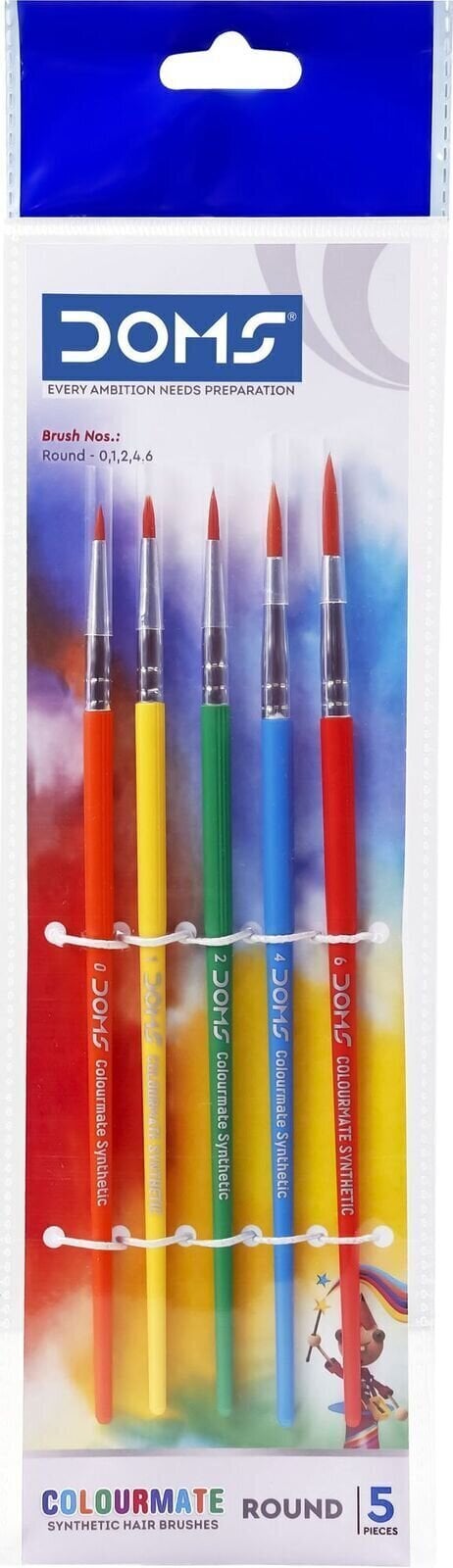 Pinsel DOMS N80659 Rundpinselset 0-1-2-4-6 5 Stück 5 Stück