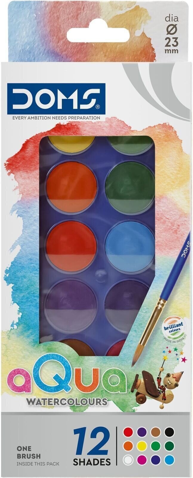 Aquarellfarbe DOMS N80550 Set Aquarellfarben Mix 23 ml 12 stk