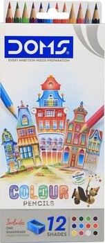 Crayon de couleur DOMS N80431 Coffret crayons de couleur 12 pcs + Sharpener - 1