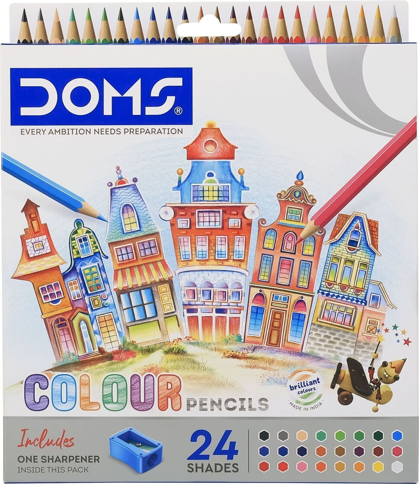 Farbstift DOMS N80434 Buntstifte Set 24 pcs + Sharpener