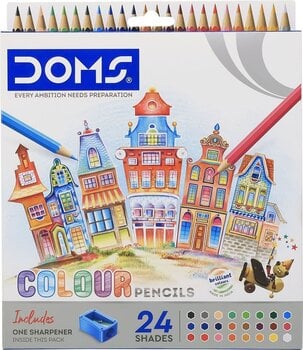 Farbstift DOMS N80434 Buntstifte Set 24 pcs + Sharpener - 1