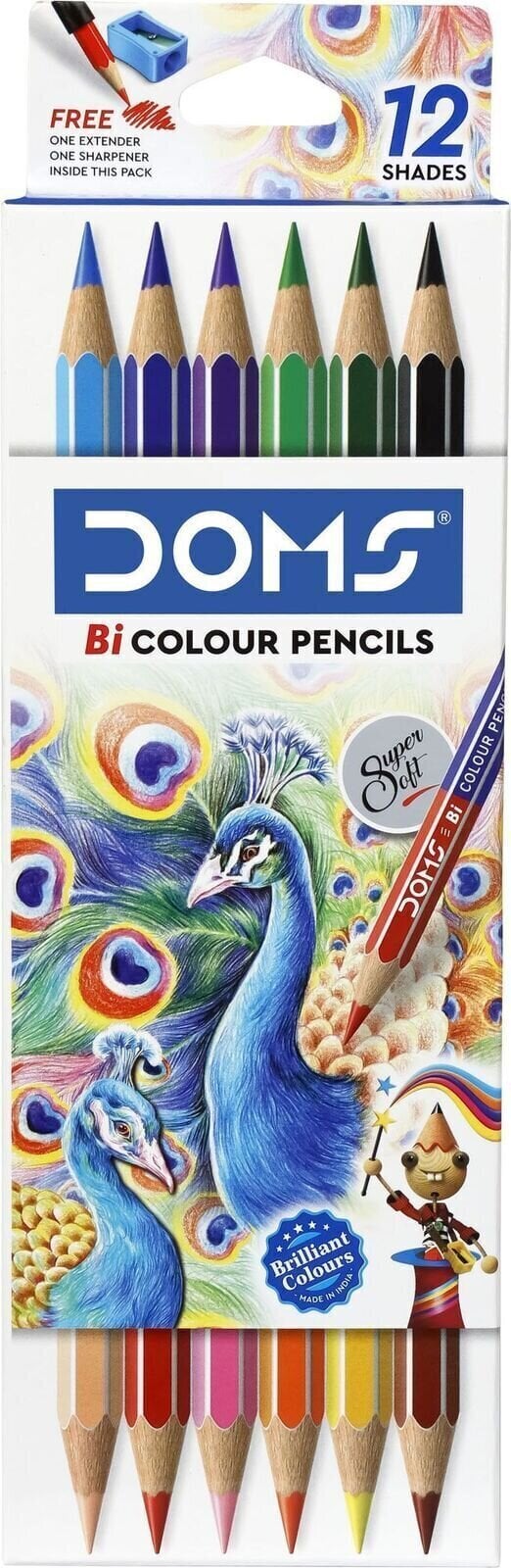 Crayon de couleur DOMS N80452 Coffret crayons de couleur 12 pcs