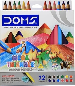 Colour Pencil DOMS Mega Triangle Set of Coloured Pencils 12 pcs - 1