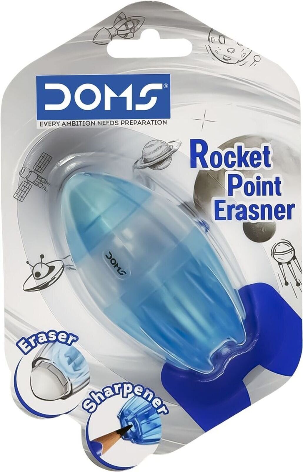 Taille-crayon DOMS Rocket Point Eraser Taille-crayon Couleurs assorties