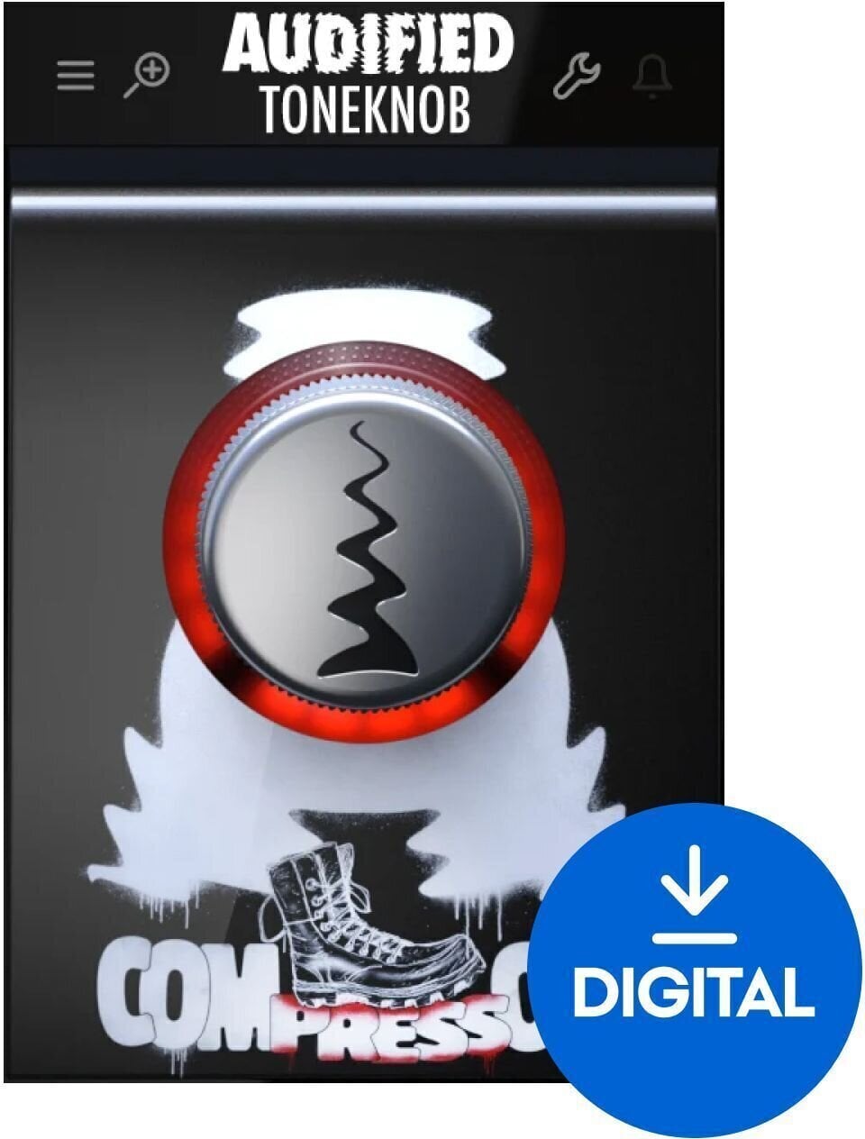 FX protsessori tarkvara pistikprogramm Audified ToneKnob Compressor (Digitaalne toode)