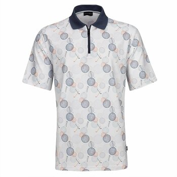 Camisa pólo Golfino Sunny Winter Print Mens Polo Shirt White 50 - 1