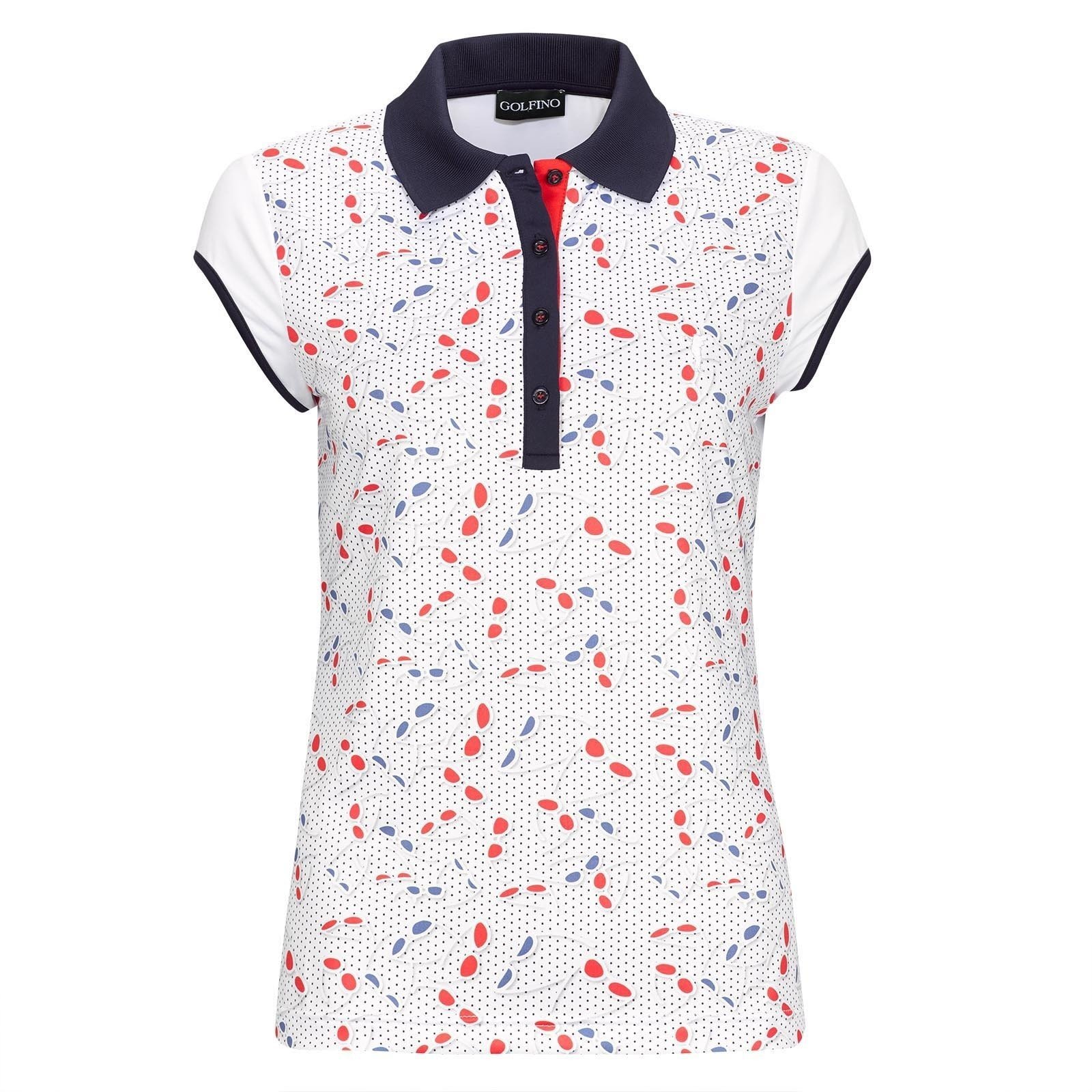 Polo Shirt Golfino Performance Trend Cap Sleeve Womens Polo Shirt White 34