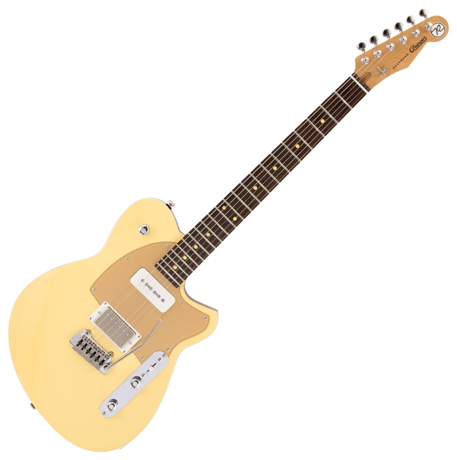 Chitarra Elettrica Reverend Guitars Charger H90 Wilkinson Powder Yellow Chitarra Elettrica