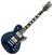 Halvakustisk gitarr Reverend Guitars Roundhouse Air HH High Tide Blue Halvakustisk gitarr