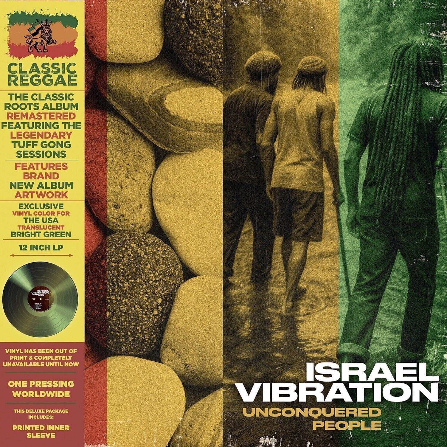 Vinyl Record Israel Vibration - Unconquered People (Reissue) (Limited/Deluxe Edition) (Green Coloured) (LP)