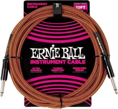 Instrumendikaabel Ernie Ball Braided 3 m Straight - Straight Instrumendikaabel - 1