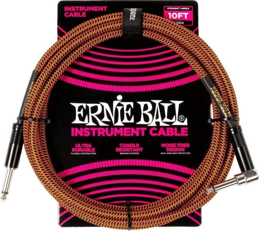 Instrumendikaabel Ernie Ball Braided 3 m Straight - Angled Instrumendikaabel