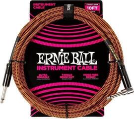 Instrument Cable Ernie Ball Braided 3 m Straight - Angled Instrument Cable