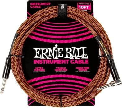 Instrumendikaabel Ernie Ball Braided 3 m Straight - Angled Instrumendikaabel - 1