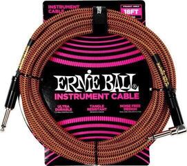 Instrument Cable Ernie Ball Braided 5,5 m Straight - Angled Instrument Cable