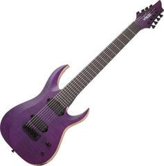 8-snarige elektrische gitaar Schecter John Browne Tao-8 Satin Trans Purple 8-snarige elektrische gitaar