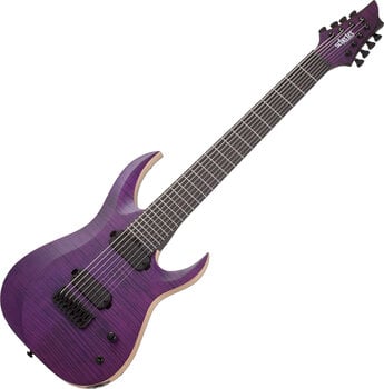 8-snarige elektrische gitaar Schecter John Browne Tao-8 Satin Trans Purple 8-snarige elektrische gitaar - 1