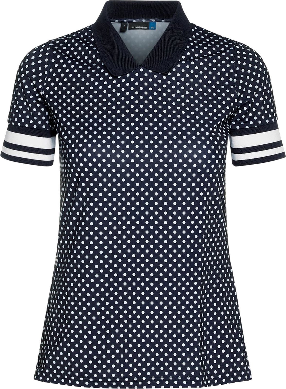Pikétröja J.Lindeberg Yonna Soft Compression Womens Polo Shirt Navy Polka Dot M