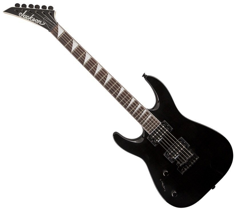 Elektrische gitaar voor linkshandige speler Jackson JS22L DKA Dinky Gloss Black Left Hand