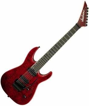 Guitare électrique Jackson Pro DK7-Q Dinky Transparent Red - 1