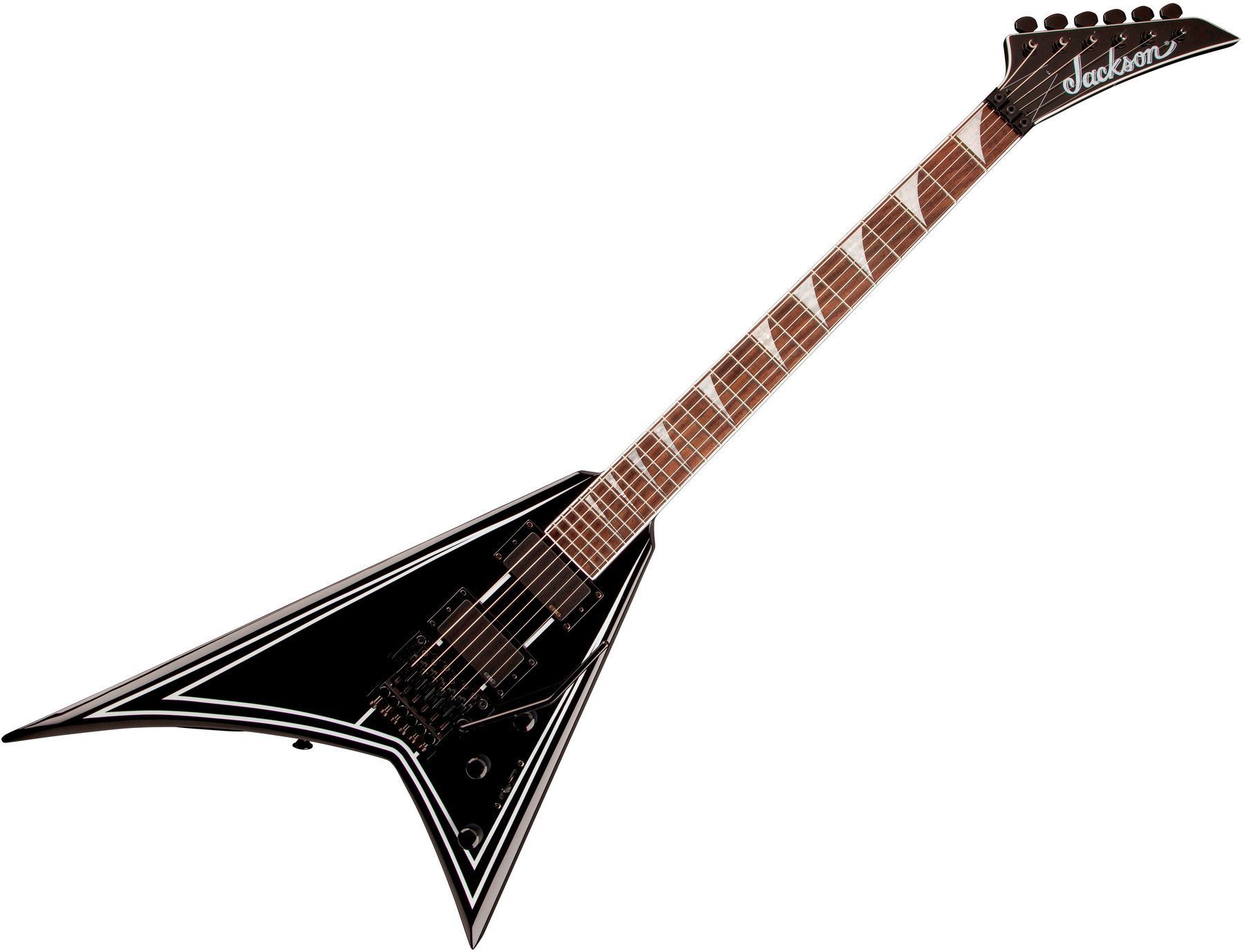 Guitare électrique Jackson Rhoads RRXMG Black with White Pintstripe