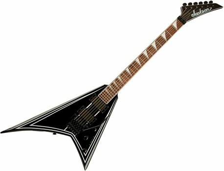 Guitare électrique Jackson Rhoads RRXMG Black with White Pintstripe - 1