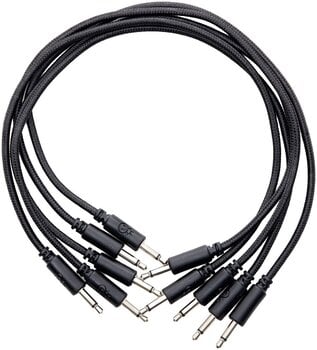 Patch kabel Erica Synths Braided eurorack patch cable 30cm (5pcs, black) 0,3 m Ravni - Ravni Patch kabel - 1
