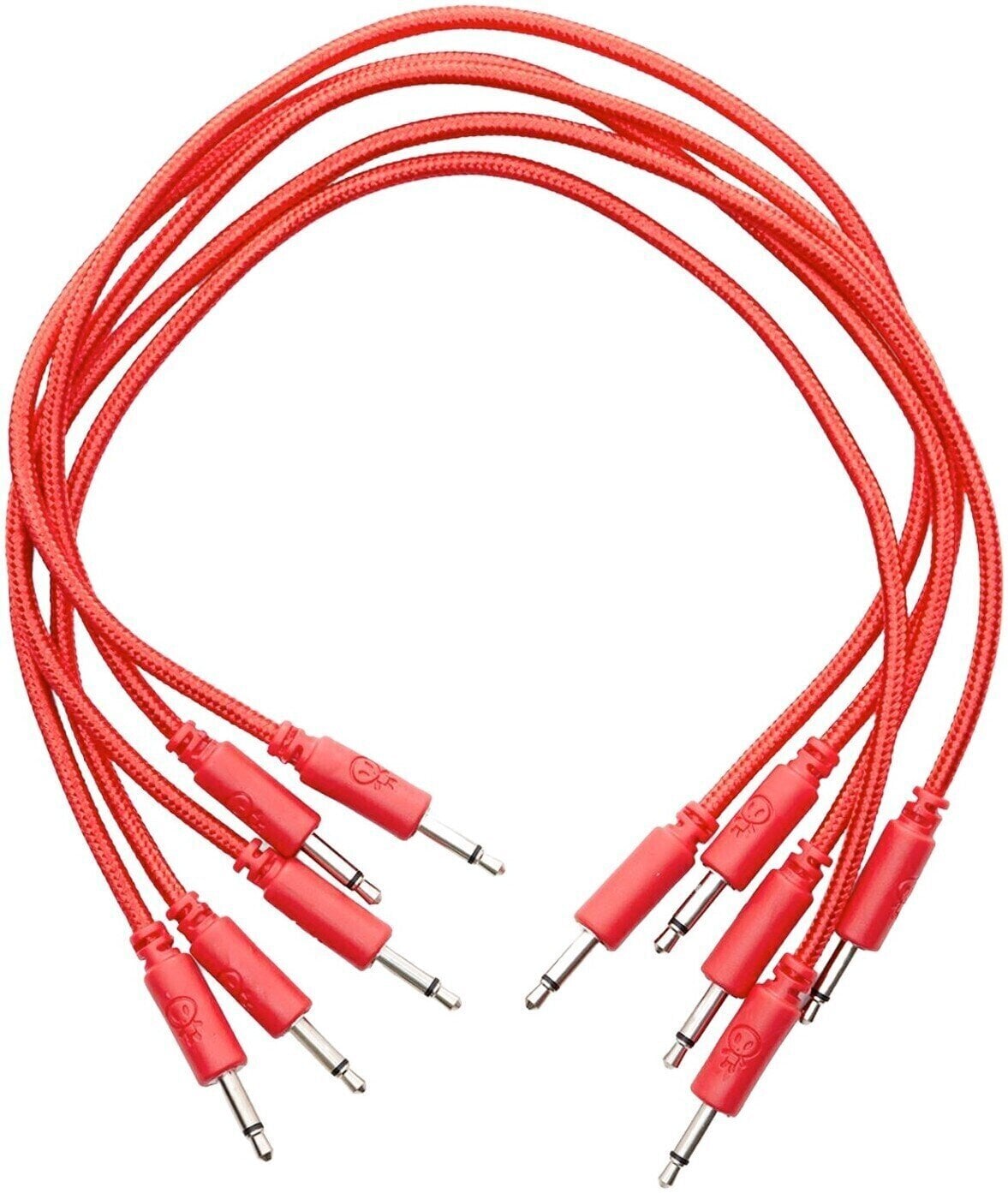 Patch kabel Erica Synths Braided eurorack patch cable 30cm (5pcs, red) 0,3 m Ravni - Ravni Patch kabel