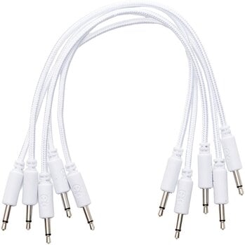 Patch kabel Erica Synths Braided eurorack patch cable 30cm (5pcs, white) 0,3 m Ravni - Ravni Patch kabel - 1