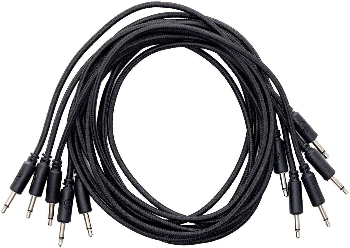 Patch kabel Erica Synths Braided eurorack patch cable 60cm (5pcs, black) 0,6 m Ravni - Ravni Patch kabel