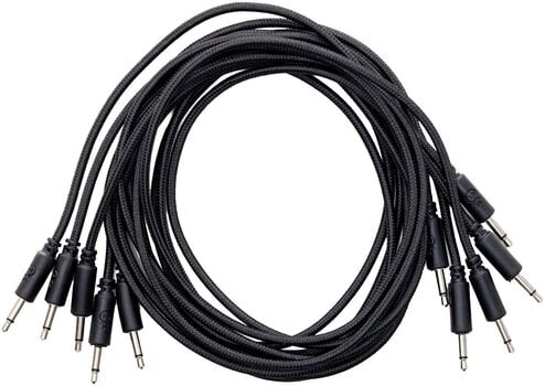Patch kabel Erica Synths Braided eurorack patch cable 90cm (5pcs, black) 0,9 m Ravni - Ravni Patch kabel - 1